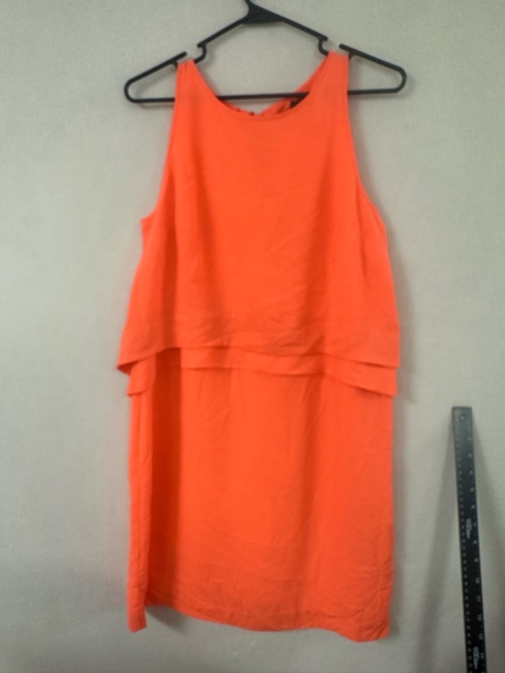 Banana Republic Womens Layered Chiffon Dress Sleeveless Sundress Orange Size 8